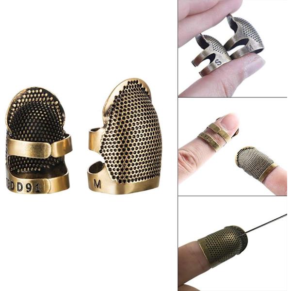 4 kappaletta ompelutikku, metallikuparinen ompelutikku sormen suoja
