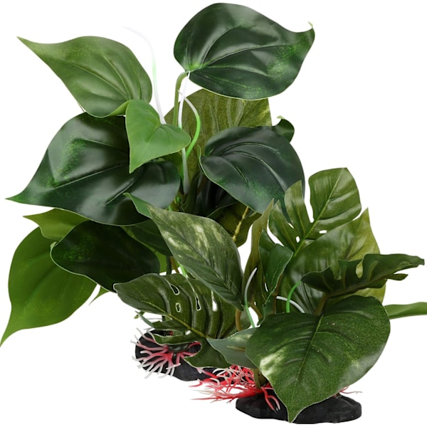 Akvarie Dekoration Ornamenter (Vandopløseligt blad-medium+lille 2 stk) Akvarie Tilbehør Fisketank