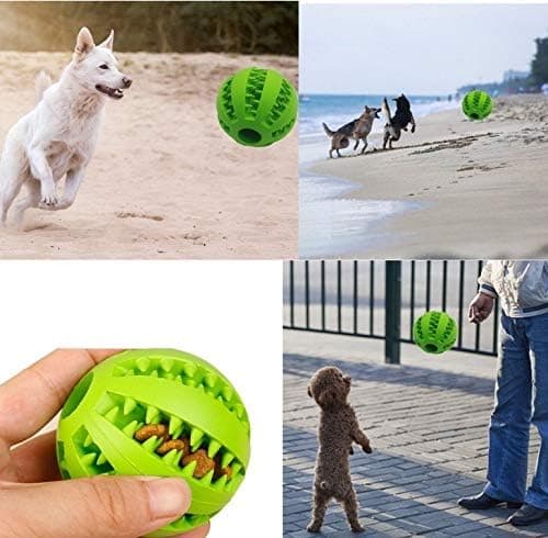 2-pak hundelegetøjsbold, giftfri bidebestandig bidelegetøjsbold til små/mellemstore/store hunde og hvalpekatte, hundefoder