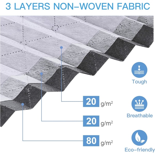 Set med 5 klädförvaringsväskor 90L, Klädförvaringslåda för Täcke i Tjockt Non-Woven, Vikbar Täcke Sängkläder Fil Y