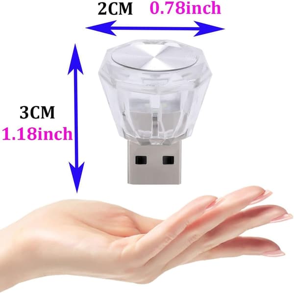 10 stk. USB-atmosfærelys, USB-strobelys, LED-minilys
