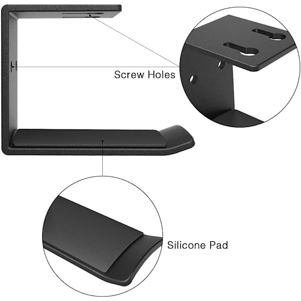 Hörlurar Headset Hållare Hängare Montering, Under Skrivbord Utrymmesbesparande 3M Hörlurar Hållare Han