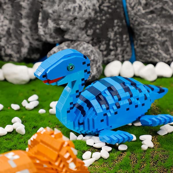 Plesiosaurus 1004 Bitar Mikro Dinosaurie Byggklossar Set C