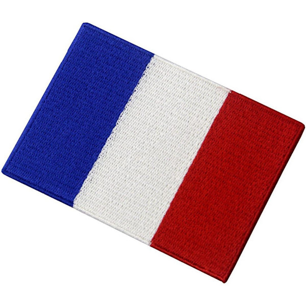 Frankrikes flagga, franska nationella emblemet, broderad järn- eller sylapp R