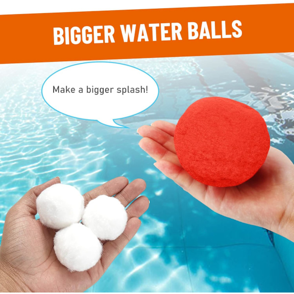 Paket med 30 Återanvändbara Vattenballonger, Mjuka Bomullslekbollar för Pool, Trampolin, Strand, Trädgård, Utomhusstrider för D