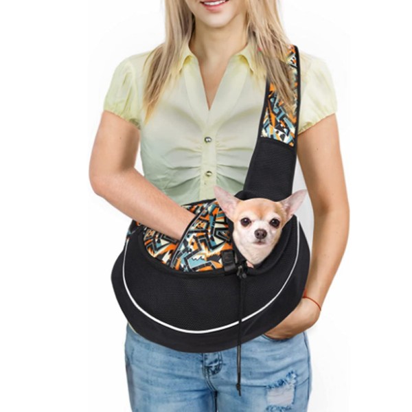 Pet Dog Sling Carrier Andas Mesh Travel Safe Sling Bag Carrier för hund