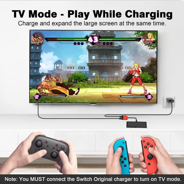 USB-C-HDMI-sovitin Switchille, 3-in-1 USB-C-keskitin USB:llä