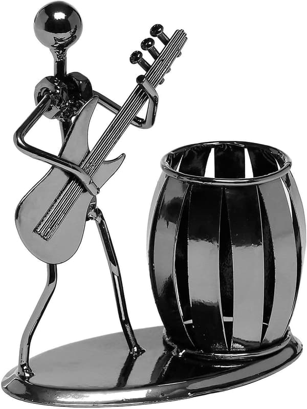 Gitarpennholder Kreative Skrivebordstilbehør Multifunksjonell Metall P