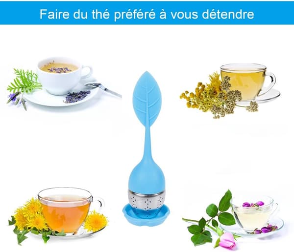 5PCS Teinfuser Sæt Silikone Diffuser Tebold Rustfrit Stål T
