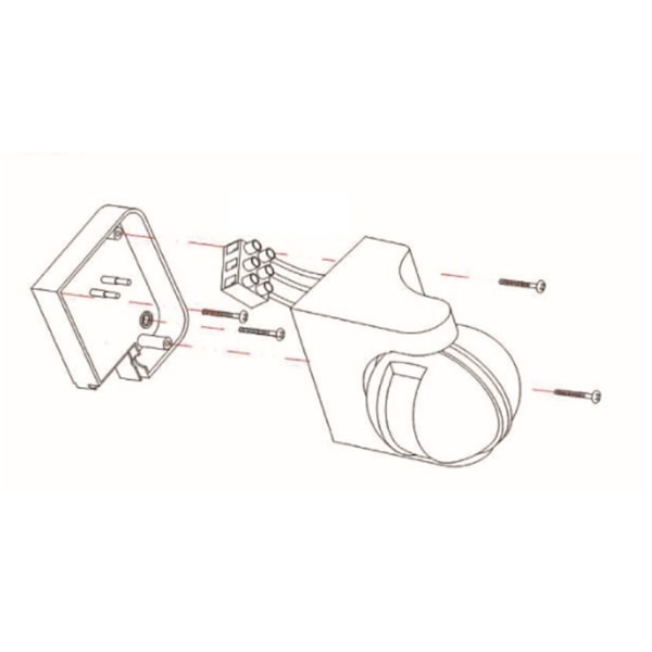 Vit - Infraröd väggrörelsesensor