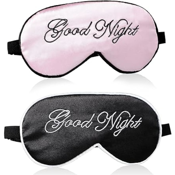 2 stk Silk Sleep Eye Mask for kvinner og menn Silk Sleep Eye Cov