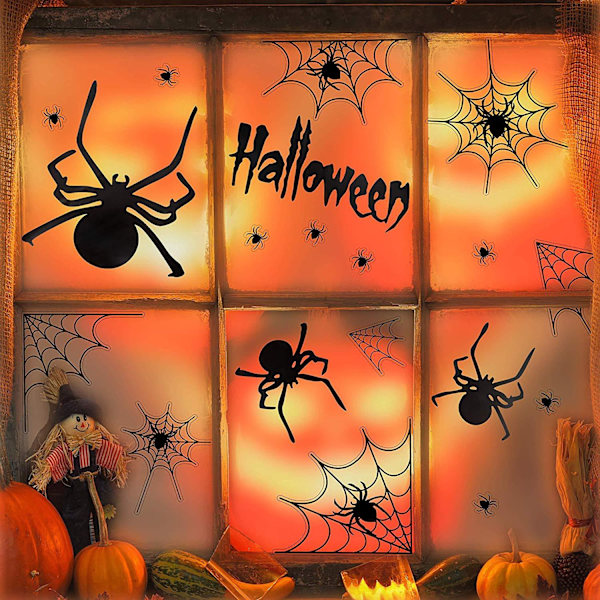 Tarra Halloween-koriste Deko DIY Ikkunatarralevyt Lasi Vinyyli Ovi Kurpitsa Hämähäkki Lepakko Seinä