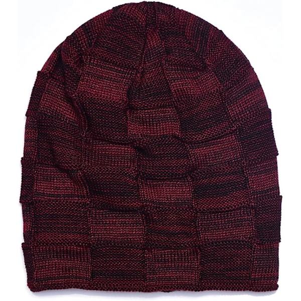 Dam vinter mössa slouch beanie ull mössa med varm fleecefoder