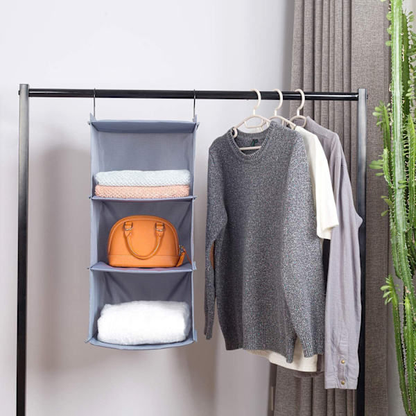 3-osastoinen seinäkaapin järjestäjä, Ti Wardrobe H