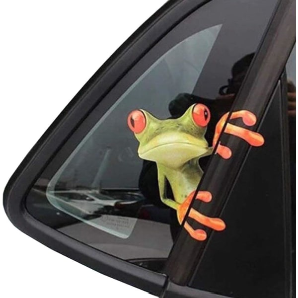 5st 3D Söt Peep Frog Rolig bil Stickers Lastbil Fönster Vinyl Deca