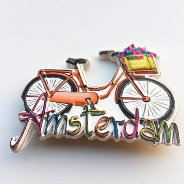 Magnet Souvenir Amsterdam Holland 3D Cykel Køleskabsmagnet Touri