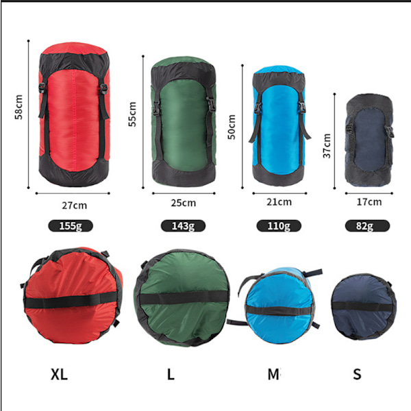 Udendørs Camping Camping Sovepose (L), Vandtætte Tørre Tasker, Ligh L
