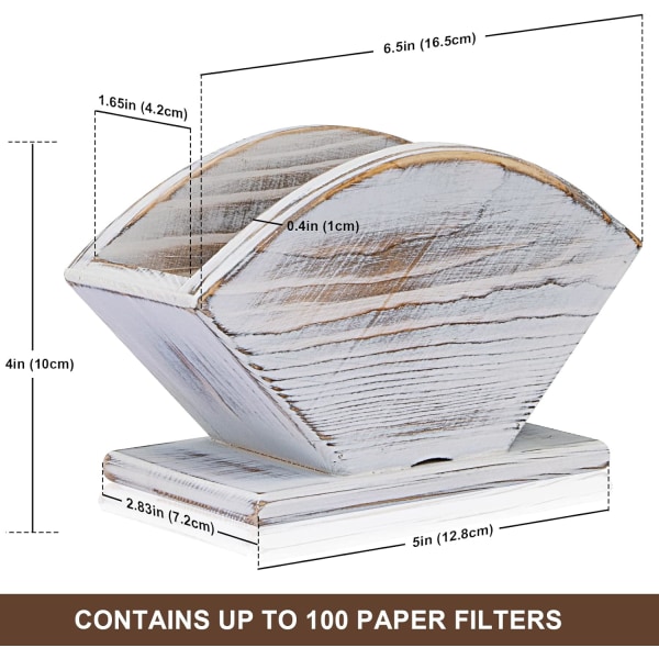 Kaffeholder i furu, uten filterpapir, Kaffeholder