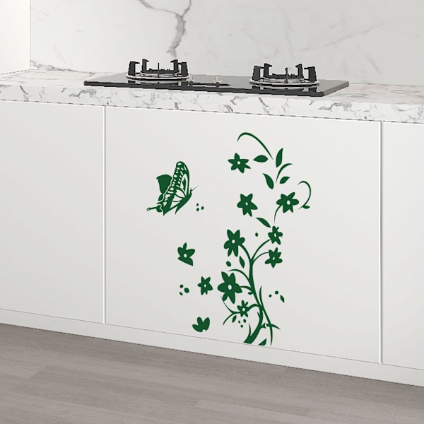 Sommerfugl Blomsterranke Køleskabsmagnet Intrikat Udskåret Overførbar Køleskabsmagnet Skab Hjemmedekoration Vægsticker