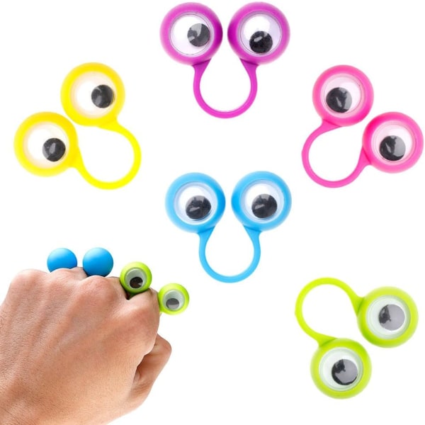 25 kpl Eyeball Ring, Eye Finger Puppets Eye Monster Finger, pääsiäinen