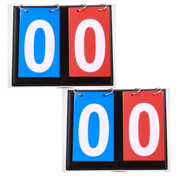 (Rød blå 2 stk) 2-siffer bærbar flip digital resultattavle Spor