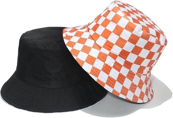 Retro fiskarehatt för män och kvinnor - Rutmönster