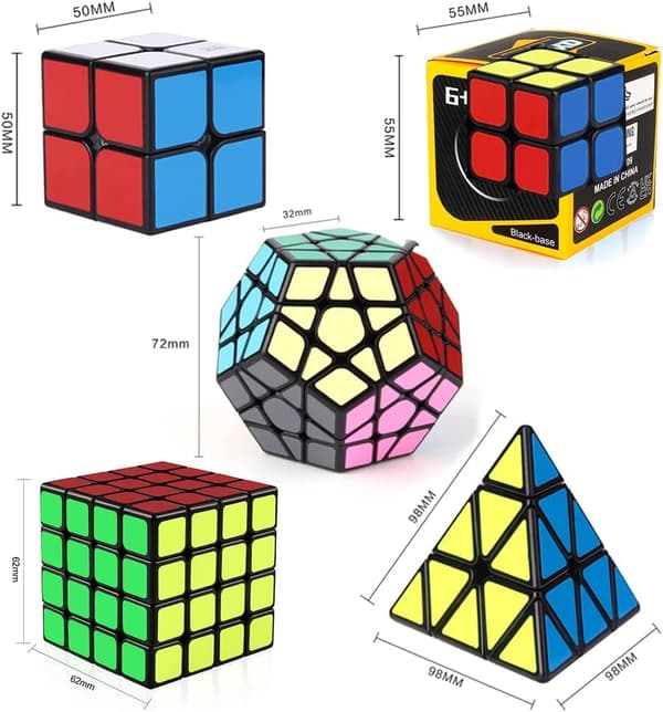 Speed ​​Cube Sæt [5 Pakke](Sort)