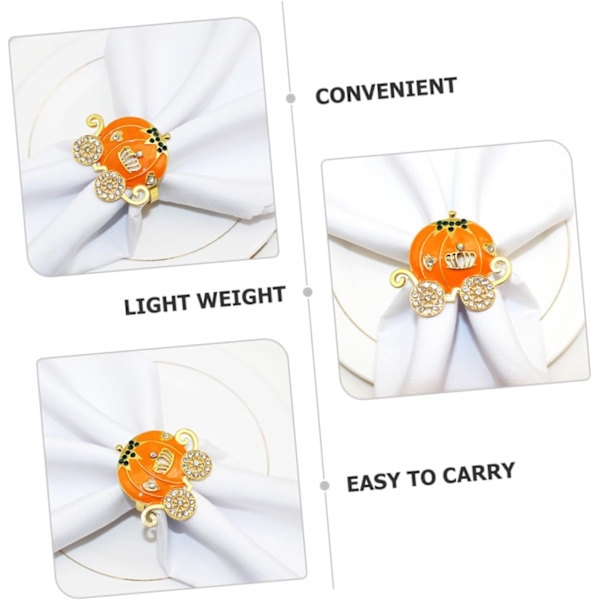 2 st julservettringar Halloween servettringar Thanksgiving servett spänne strass