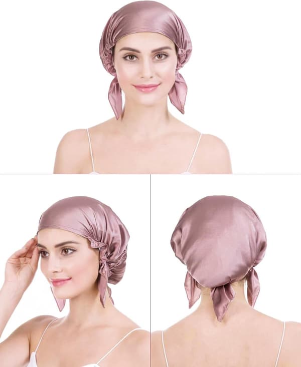 Nattmössa för kvinnor med justerbar elastisk band (Dark Pink)