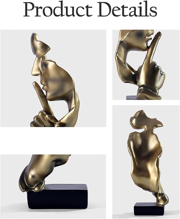 Stillhet er gullskulptur Moderne minimalistiske abstrakte håndverk, Li A