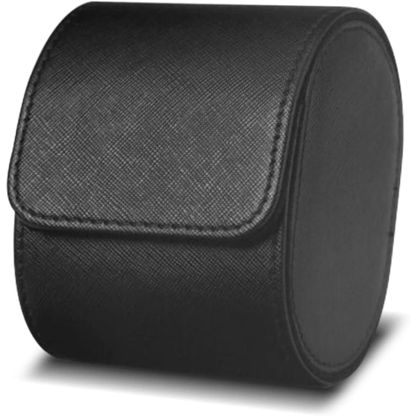 Portabel Enplats Klockorganisatör Retro Bärbar Klocklåda Läder Klockrulle Låda Läder Reseklockväska för Present J