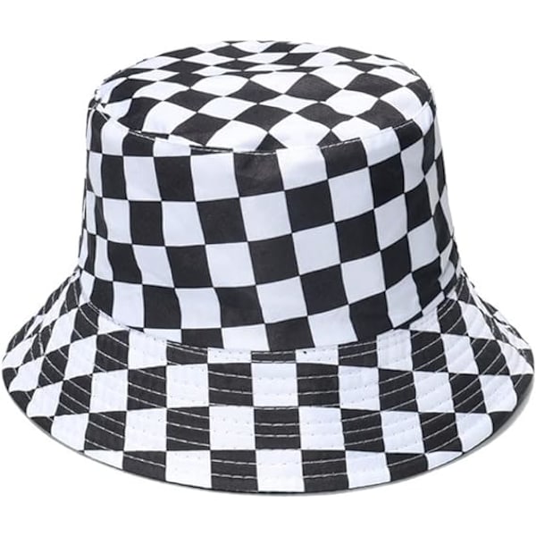 Retro fiskerhat til mænd og kvinder - ternet mønster