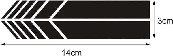 2 stk. Stripes Design Bil Bakspeil Klistremerker
