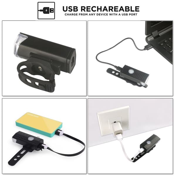 Sort Lumens PU USB Genopladeligt Cykellys Sæt G