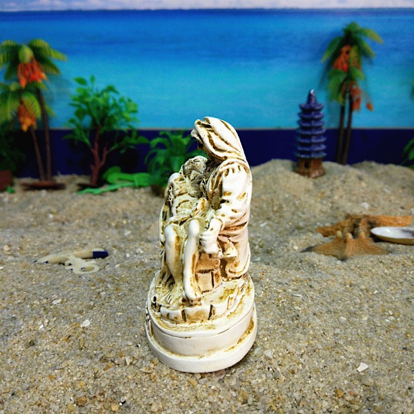 Michelangelo The Pity/La Pieta Skulptur Akvarium Dekorationer Dekor Statuer Figur Skulptur Antik Romersk Rep