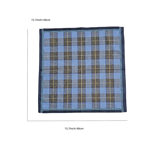 3x Men's Tissue Handkerchiefs Set of 3 gjenbrukbare bomullslommetørklær 40 x 40 cm - Mac