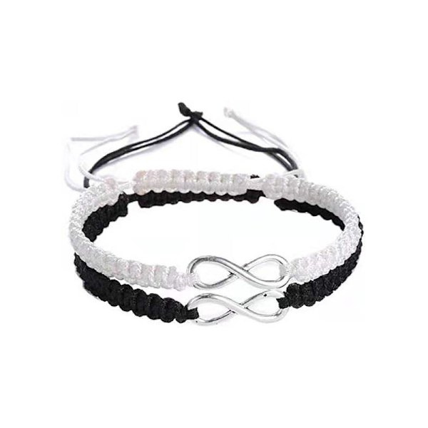 Uendelighed Armbånd til Kvinder, Håndlavet Sort Tov Flettet Armbånd T