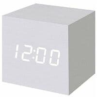1 st trä LED digital väckarklocka, digital kubklocka med D