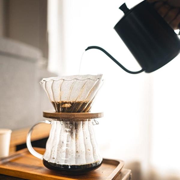 Glasfilter, Kaffe Trattfilter, Återanvändbar Tjockad Kaffe Fi