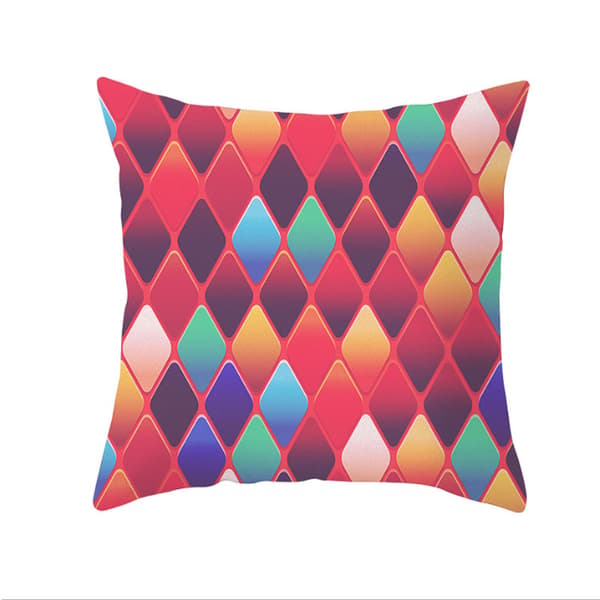 Set med 4 Geometriska Tryckta Polyester Kvadratiska Kuddfodral för Soffa Heminredning (9-12)