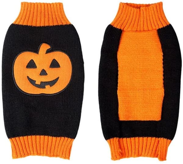 Græskar hundesweater Halloween kæledyrssweaters (1 pakke) M