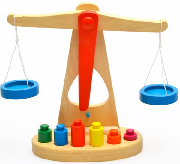 Trævægte Legetøj Tidlig Uddannelse Montessori Vægtskala Børn M