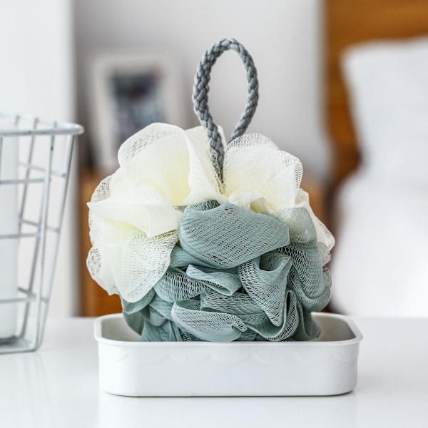 Abrikos Ris-Badebolde Queen Size Badeværelse Blød VASK Gud Forsyninger Glitrende Badeblomst Net Tofarvet Splejsning