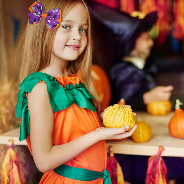 Halloween-hårtillbehör för barn, pumpa-fladdermusmönster huvudbonad