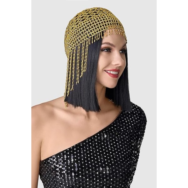 1920-luvun Flapper-hattu Pääpanta Helmi Vintage Pääkoriste Pääpanta Pääkoriste 1920-luvun Asusteet A