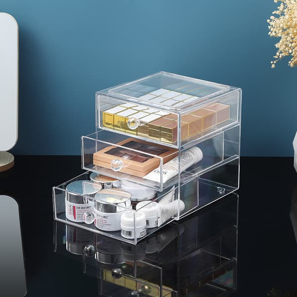 Lådmakeup Organizer, Plastförvaringslåda för Kosmetika, Gör