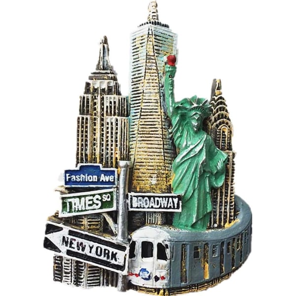 3D New York USA Køleskabsmagnet Hjem og køkken Souvenir Køleskabsindretning New York USA Rejse Souvenirgave