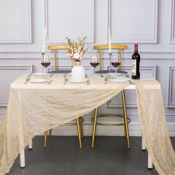 Beige Bordsduk Bohemisk Glesväv Ostduk 90X300 cm B