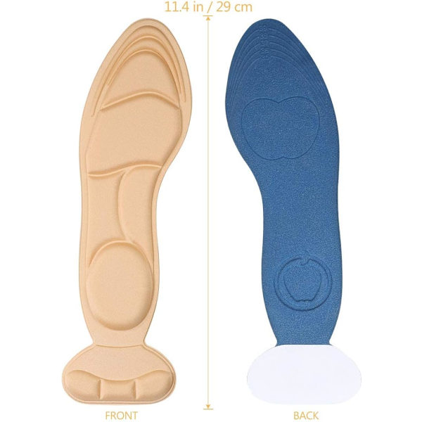 (aprikos) 2 st Anti-halk Högklackspads och Limmande Häl Pads