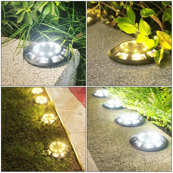 4-pack Solcellsmarklampor IP65 Vattentäta Landskap 16LED C